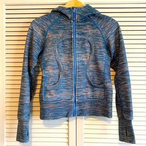 Lululemon Blue Gray Full Zip Scuba Hoodie